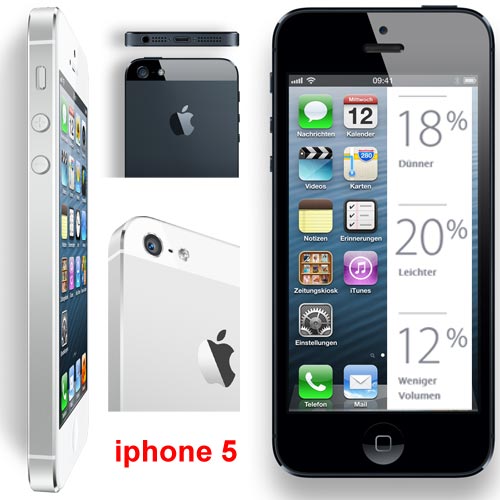 Apple iPhone 5 erscheint am 21.09.2012 offiziell in Deutschland